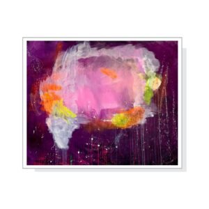 Originalgemälde aus der Serie Feelings von Verônica Falcão in leuchtenden Farben, Acryl auf Leinwand, 120 x 100 cm - Leuchtende Erinnerung