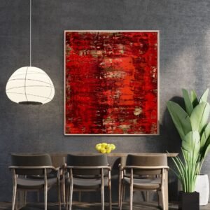 "Herbstblut" ist ein großformatiges Acrylgemälde auf Leinwand (160 x 120 cm) 2