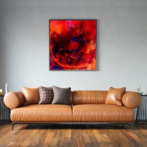 Galerie - Pinke Welle – Glutnacht - 50 x 50 cm