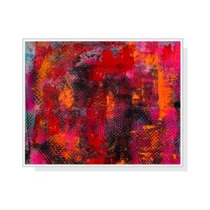 Pinke Welle Feuerschimmer - Acryl und Lack auf Leinwand (50x50 cm) Verônica Falcão