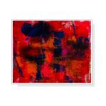 Pinke Welle Nachtflamme - Acryl und Lack auf Leinwand (50x50 cm) - Verônica Falcão