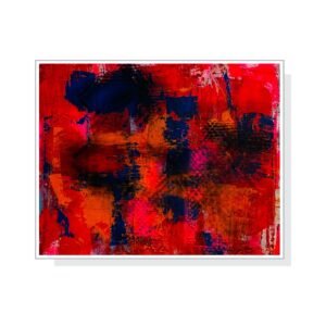 Pinke Welle Nachtflamme - Acryl und Lack auf Leinwand (50x50 cm) - Verônica Falcão