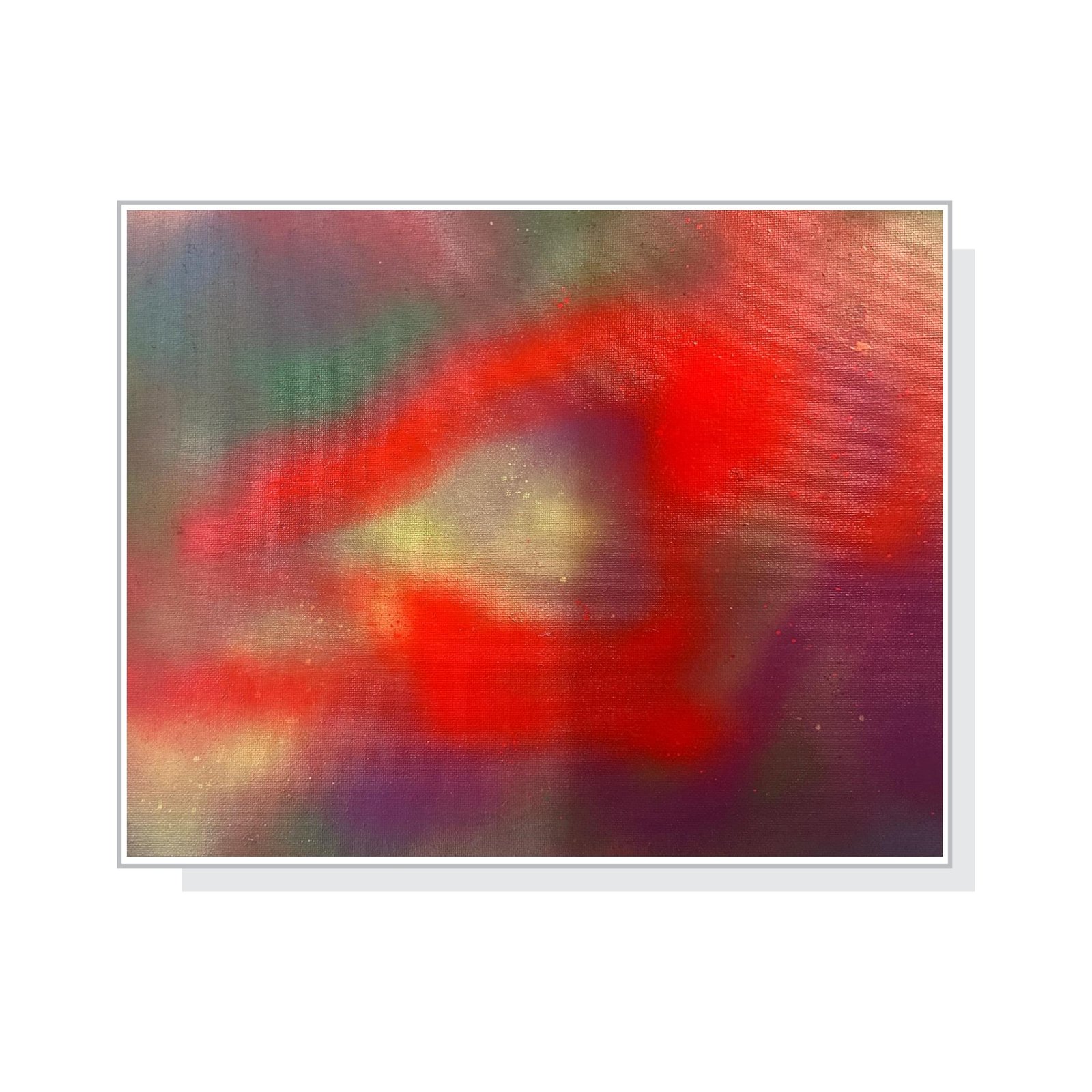 Innere Spur VII – Roter Nachklang (30 x 40 cm)